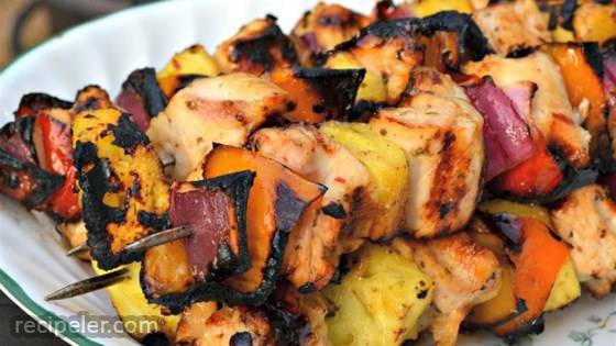 Caribbean-nspired Grilled Chicken Kabobs