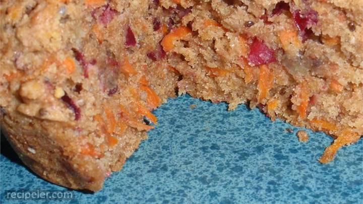 carrot and cranberry muffins