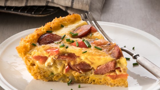 Cauliflower-crusted Quiche With Hillshire Farm&#174; Smoked Sausage