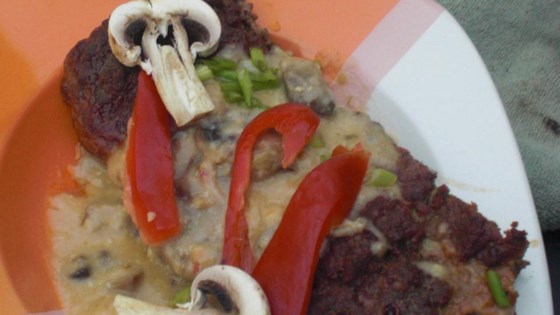 Cheeseburger Meatloaf With Mushroom Sauce