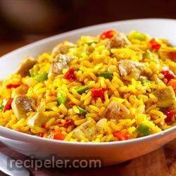 cheesy chicken and yellow rice