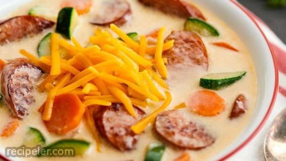 Cheesy Sausage and Vegetable Soup