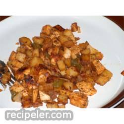 Chicken Chili Hash With Peppers & Cilantro