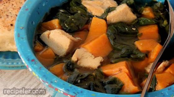Chicken, Sweet Potato And Spinach Soup