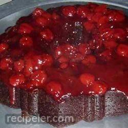 chocolate cherry upside down cake