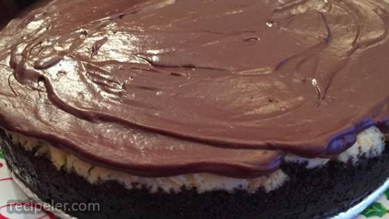 Chocolate Frosted Marble Cheesecake