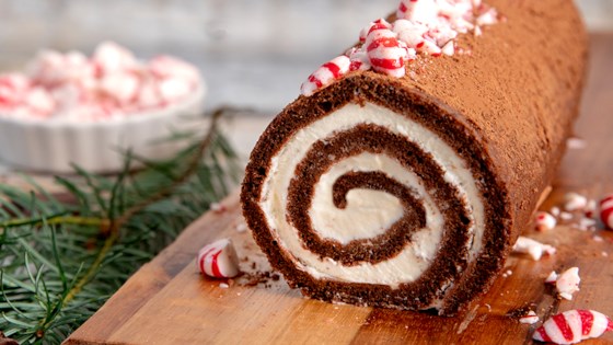 chocolate peppermint cake roll