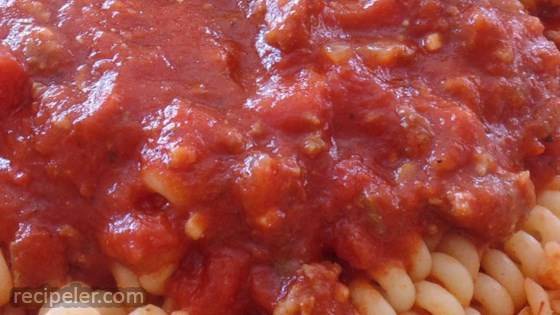 Chunky Red Sauce with Ground talian Sausage