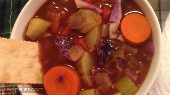 Chunky Vegetarian Vegetable Soup (fast And Easy)