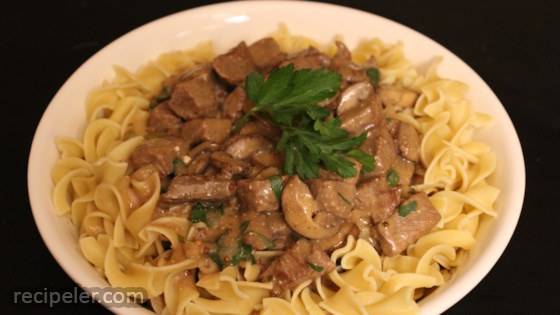 Classic Beef Stroganoff In A Slow Cooker