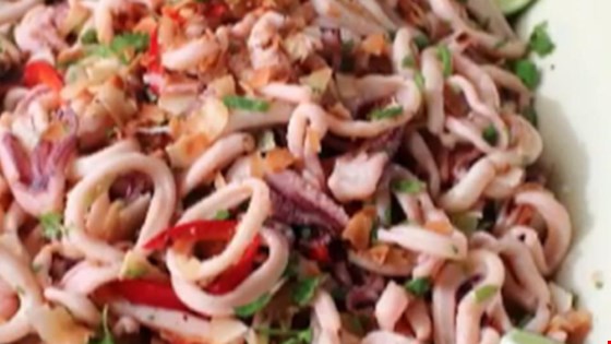 coconut calamari salad