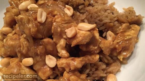 Coconut Curry Chicken and Peanuts