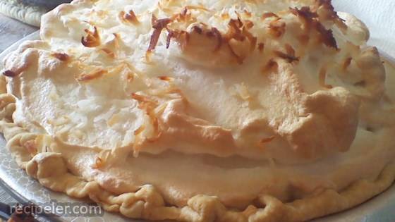 Coconut Marshmallow Cream Meringue Pie