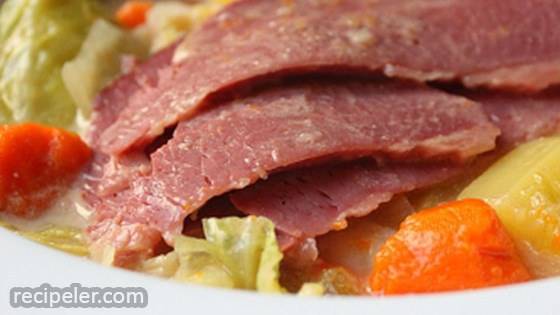 Coconut Milk Corned Beef and Cabbage