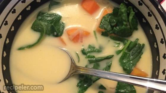 Coconut, Yam, and Leek Soup