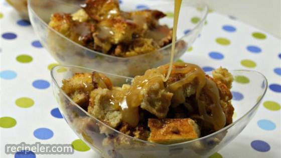 Coffee Liqueur Bread Pudding with Caramel Sauce