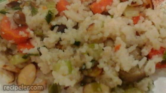 Confetti Rice with Carrot, Celery, and Almonds