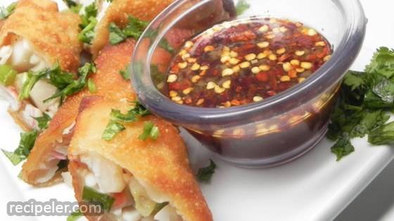 Crab-filled Egg Rolls With Ginger-lime Dipping Sauce
