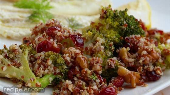 Cranberry Quinoa Salad with Broccoli