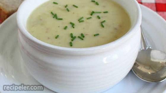Cream of Green Garlic and Potato Soup