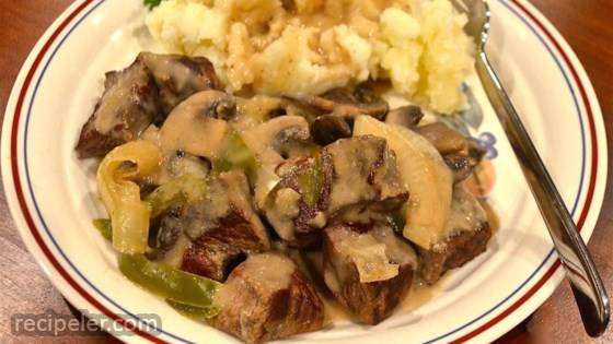 Creamy Beef Tips with Mushrooms