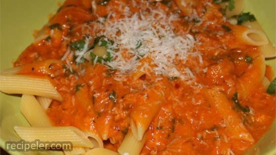 Creamy Tomato Tuna Penne Pasta