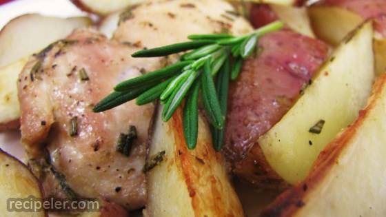 Crispy Rosemary Chicken And Fries