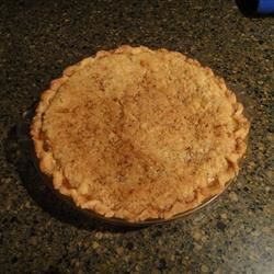 Crumb-top Rhubarb Custard Pie