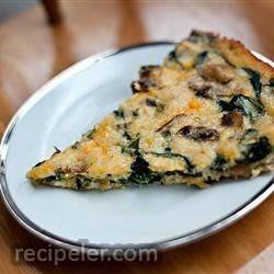 Crustless Spinach and Mushroom Quiche
