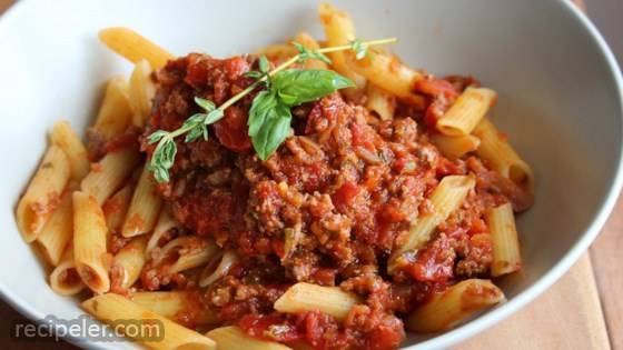 Cubanelle and Veal Bolognese