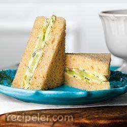 Cucumber and Dill Finger Sandwiches
