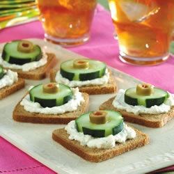 cucumber and olive appetizers