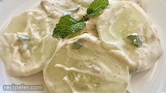 Cucumber Raita With Mint