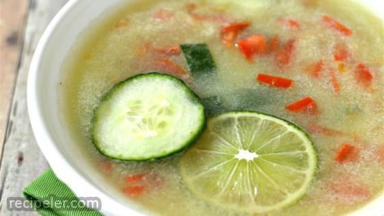 Cucumber Soup with Tomatoes