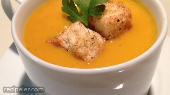 Curried Butternut Squash And Pear Soup