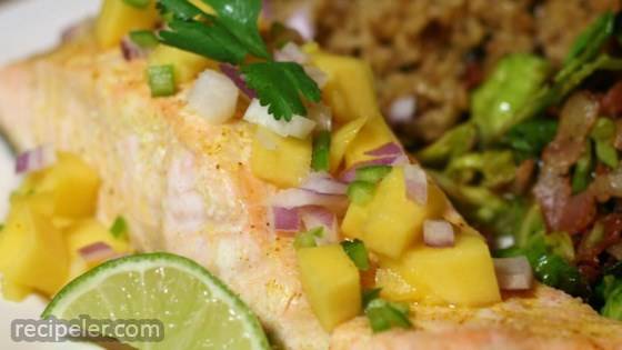 Curry Salmon with Mango