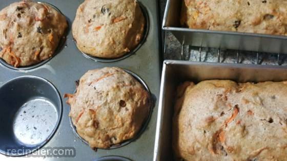 Dark Carrot Raisin Muffins