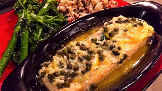 dave's baked salmon with garlic-butter sauce