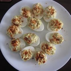 deviled eggs with a dill twist