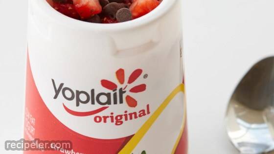 Double Chocolate-Dipped Strawberry Yogurt Cup