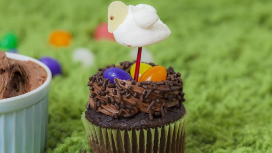 easter bird nest cupcakes