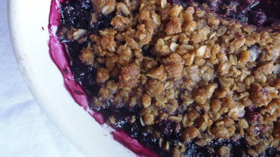 easy blueberry crumble