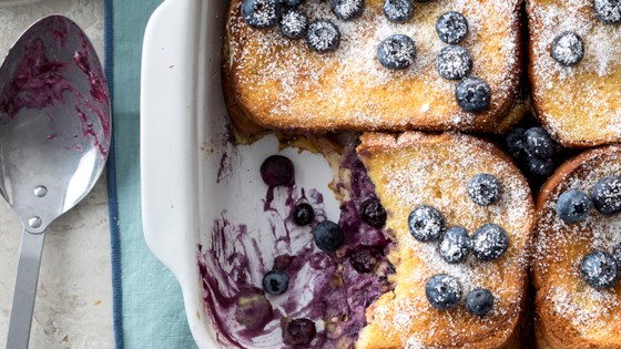 Easy Overnight Blueberry French Toast