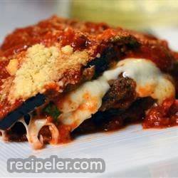 Eggplant Parmesan With Fresh Basil And Smoked Mozzarella