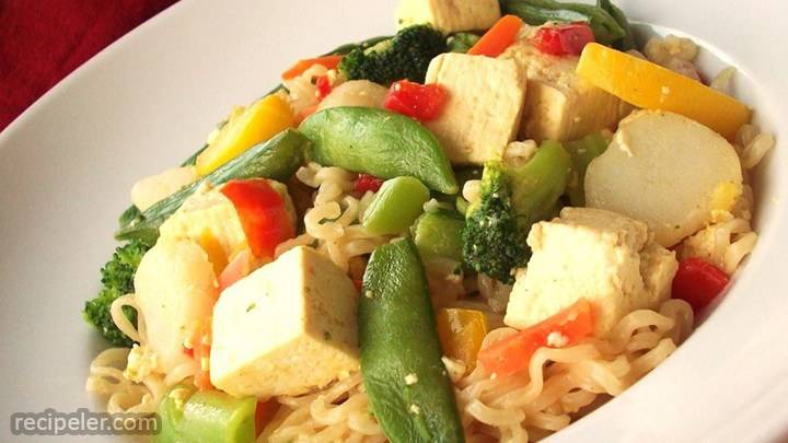 fast and easy tofu lo-mein