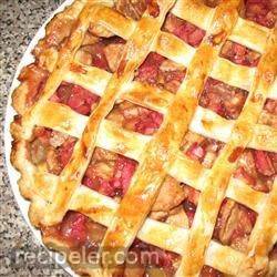 fast apple rhubarb pie