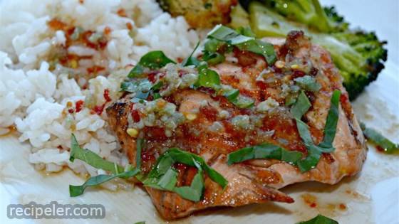 Fast Salmon with a Ginger Glaze