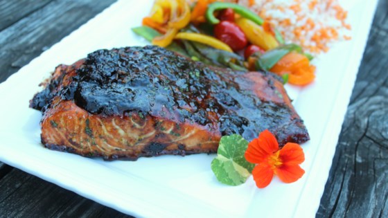 firecracker salmon with spicy molasses