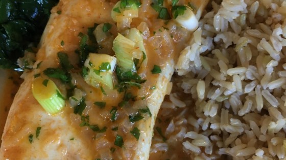 Fish Filet In Thai Coconut Curry Sauce