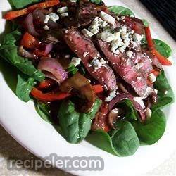 Flat ron Steak and Spinach Salad